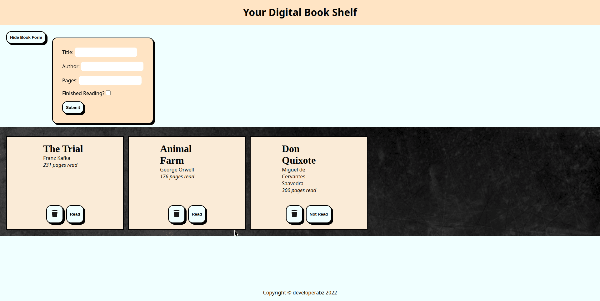 Digital Bookshelf preview